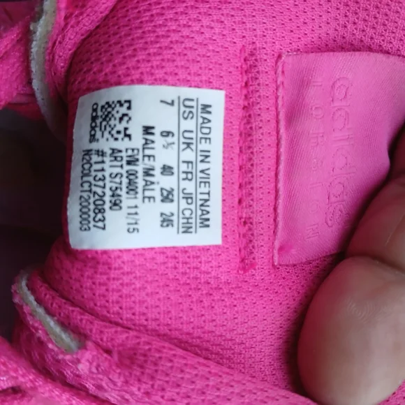 Adidas Women's Pink Athletic Shoes Size7 - Picture 2 of 6